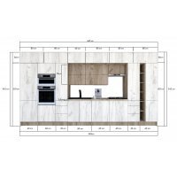 Bucatarie ZONE B COMBI 460 FRONT PAL K002 / decor K001